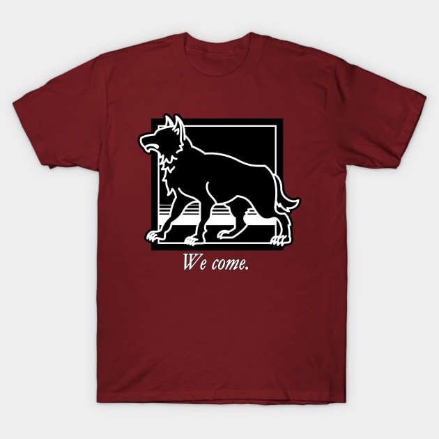 WOT Wolf Classic Chapter Icon With Quote T-Shirt by Mandra